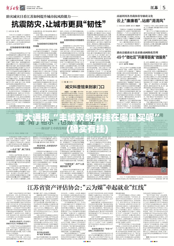 重大通报“丰城双剑开挂在哪里买呢”(确实有挂)