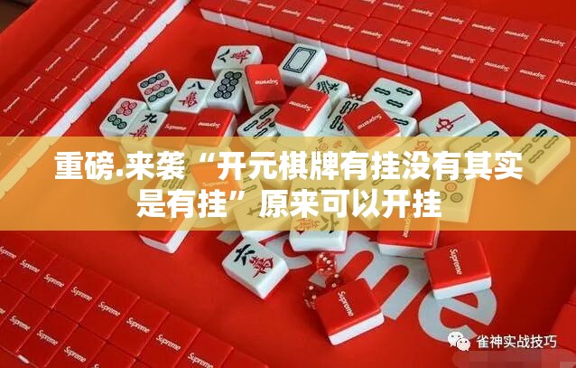 重磅.来袭“开元棋牌有挂没有其实是有挂”原来可以开挂