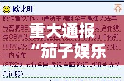 重大通报“茄子娱乐辅助挂 ”2025（果然有挂）