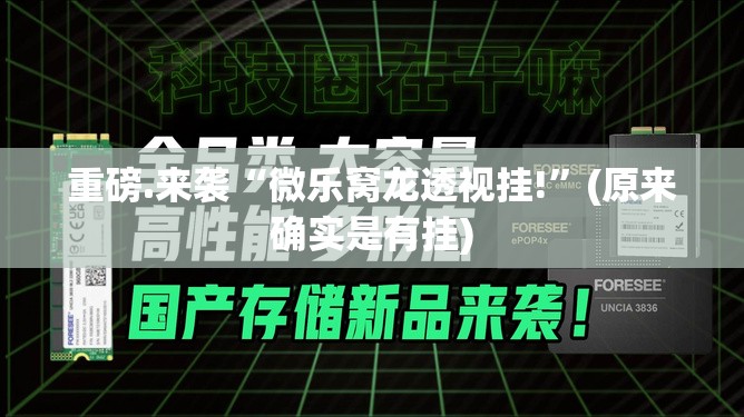 重磅.来袭“微乐窝龙透视挂!”(原来确实是有挂)
