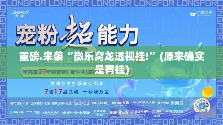 重磅.来袭“微乐窝龙透视挂!”(原来确实是有挂)