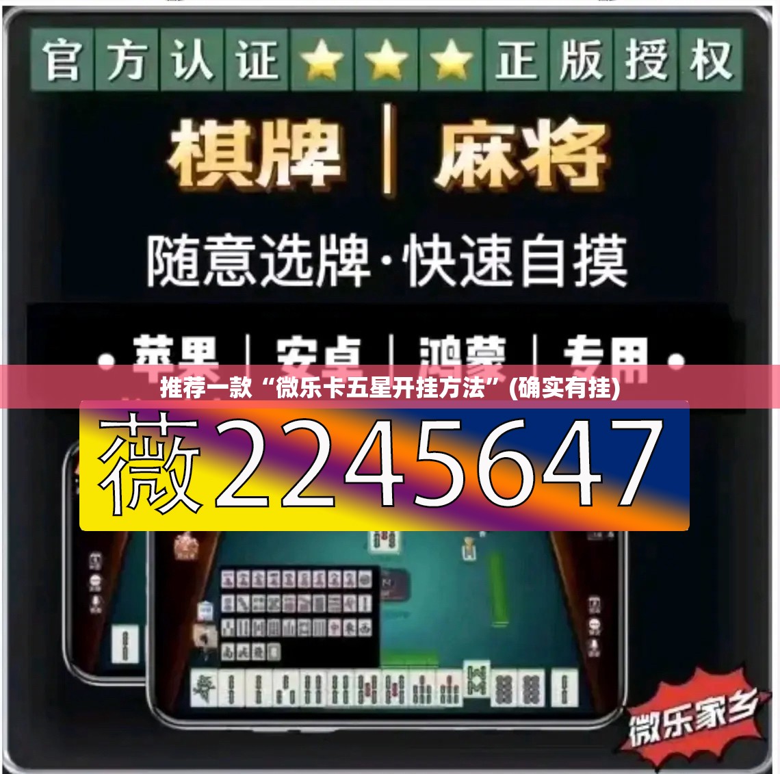 推荐一款莆仙微乐开挂神器!详细开挂教程(原来确实是有挂)