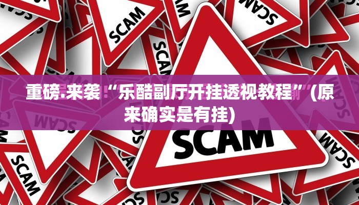 重磅.来袭“乐酷副厅开挂透视教程”(原来确实是有挂)