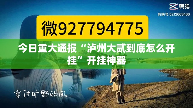 今日重大通报“泸州大贰到底怎么开挂”开挂神器