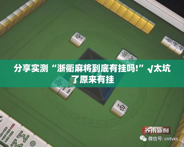 分享实测“浙衢麻将到底有挂吗!”√太坑了原来有挂