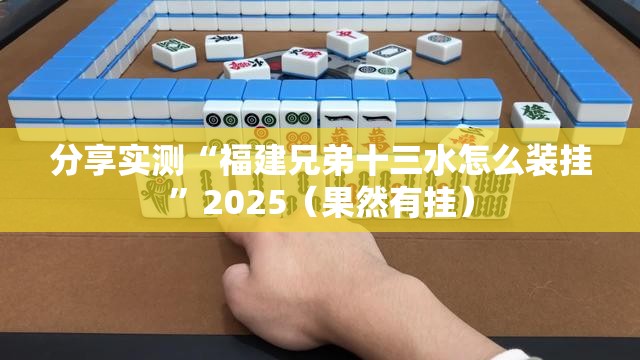 分享实测“福建兄弟十三水怎么装挂”2025（果然有挂）