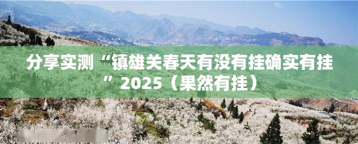 分享实测“镇雄关春天有没有挂确实有挂”2025（果然有挂）