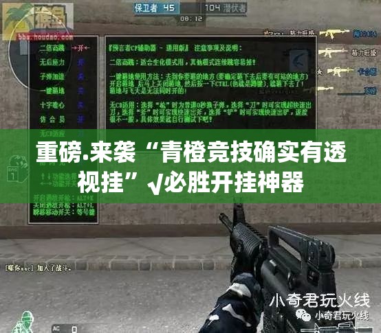 重磅.来袭“青橙竞技确实有透视挂”√必胜开挂神器
