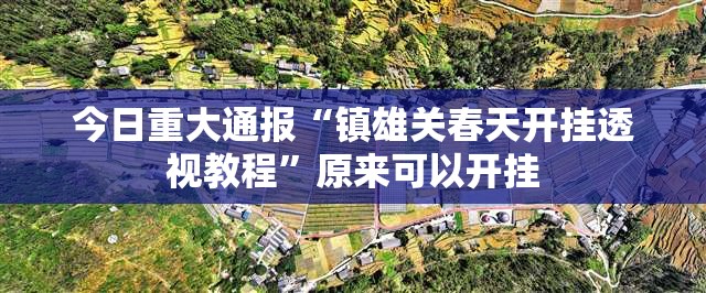 今日重大通报“镇雄关春天开挂透视教程”原来可以开挂