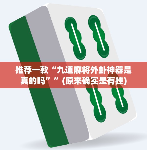 推荐一款“九道麻将外卦神器是真的吗””(原来确实是有挂)
