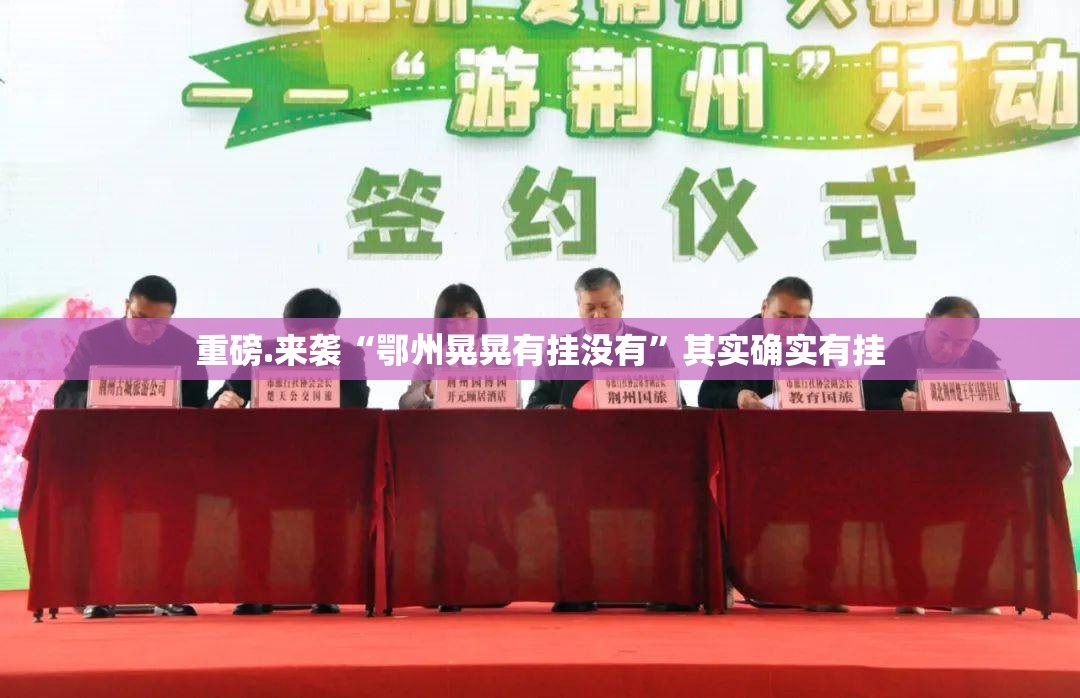 重磅.来袭“鄂州晃晃有挂没有”其实确实有挂