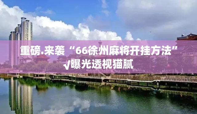 重磅.来袭“66徐州麻将开挂方法”√曝光透视猫腻