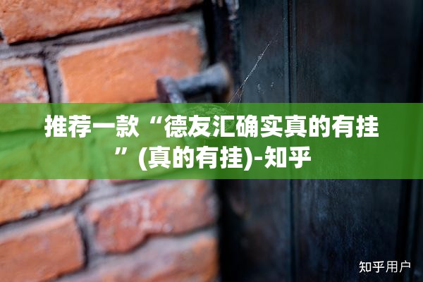 推荐一款“德友汇确实真的有挂”(真的有挂)-知乎