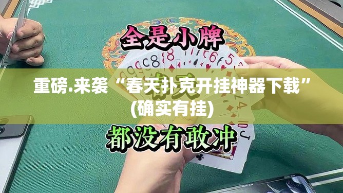 重磅.来袭“春天扑克开挂神器下载”(确实有挂)