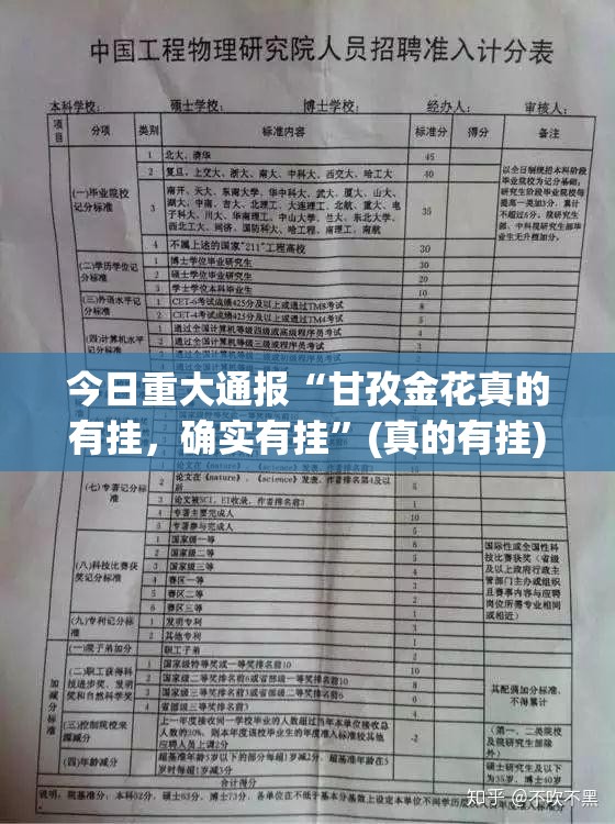 今日重大通报“甘孜金花真的有挂，确实有挂”(真的有挂)-知乎