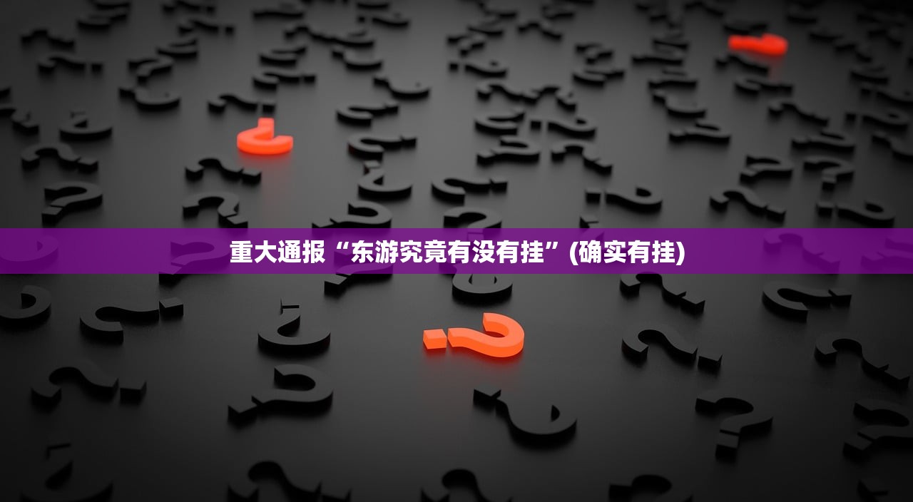 重大通报“东游究竟有没有挂”(确实有挂) 重大通报“东游究竟有没有挂”(确实有挂)