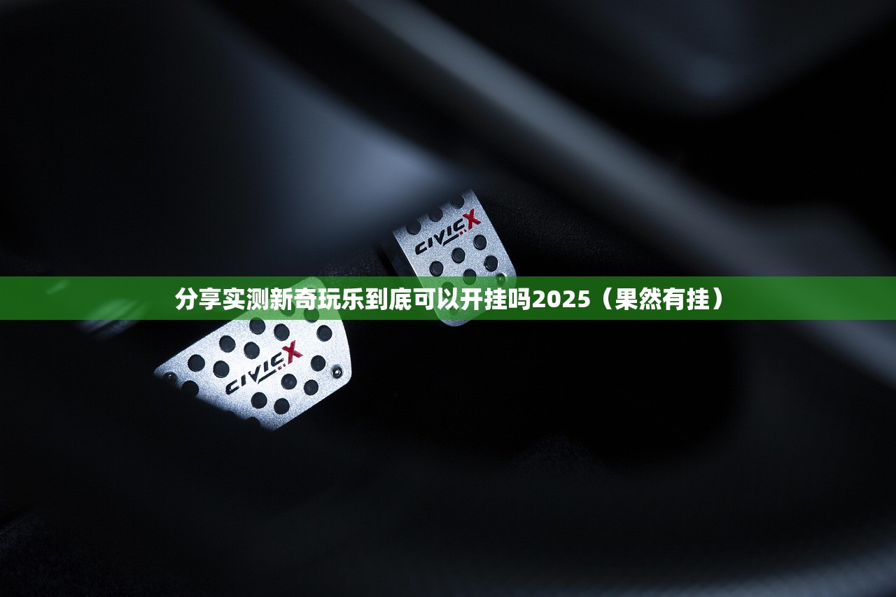 分享实测新奇玩乐到底可以开挂吗2025（果然有挂）