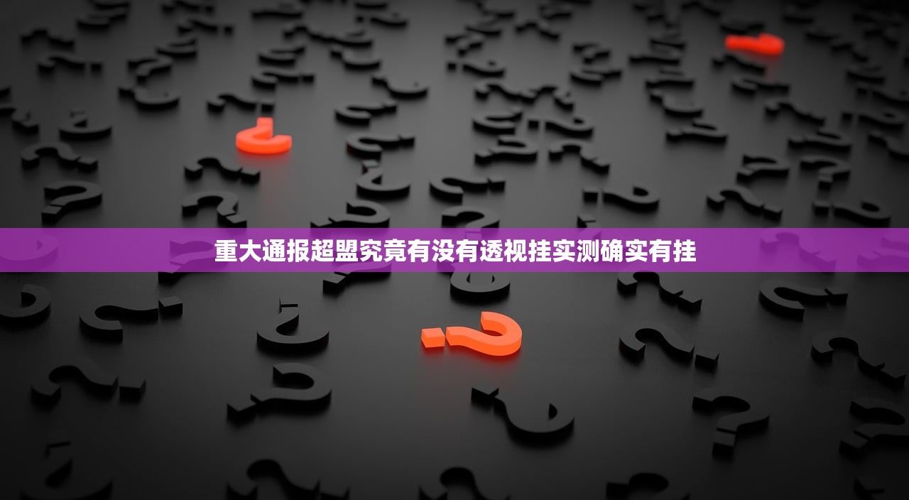 重大通报超盟究竟有没有透视挂实测确实有挂