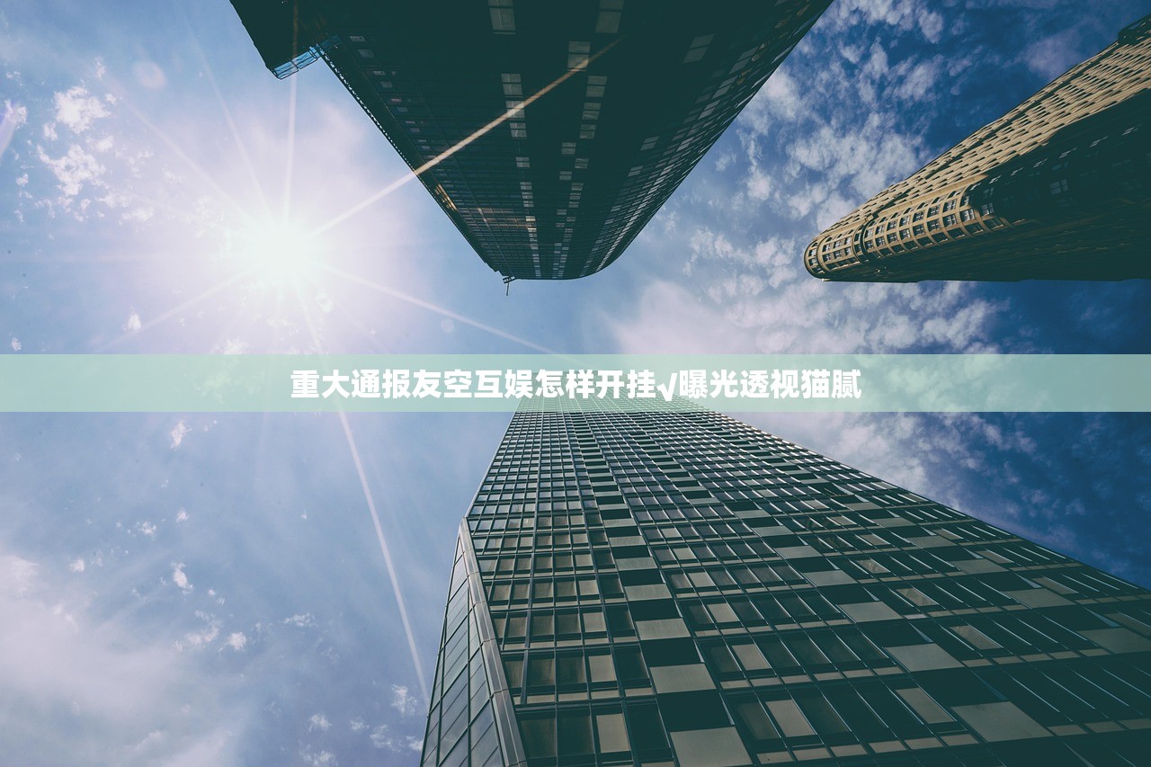 重大通报友空互娱怎样开挂√曝光透视猫腻