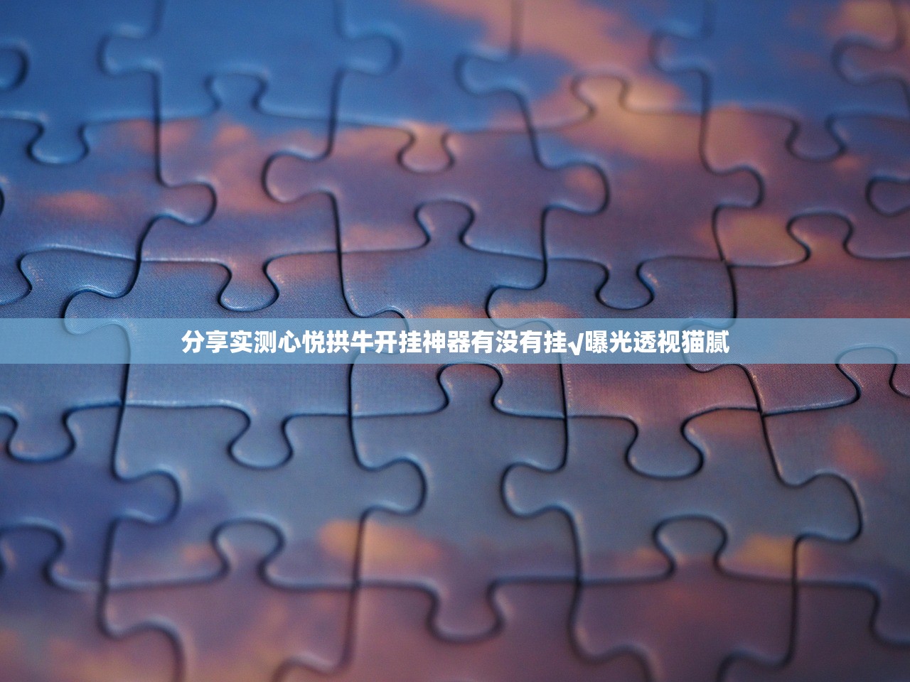 分享实测心悦拱牛开挂神器有没有挂√曝光透视猫腻