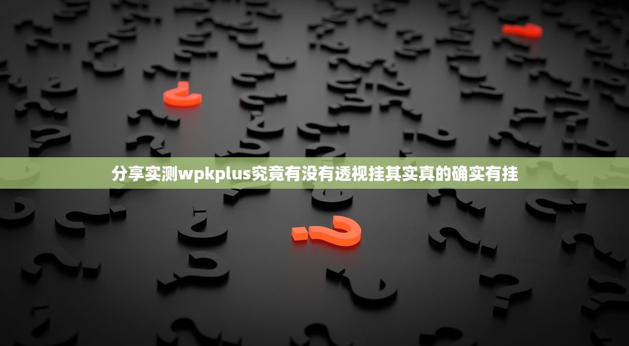 分享实测wpkplus究竟有没有透视挂其实真的确实有挂