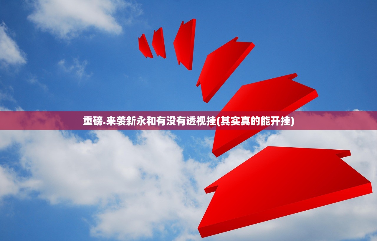 重磅.来袭新永和有没有透视挂(其实真的能开挂)