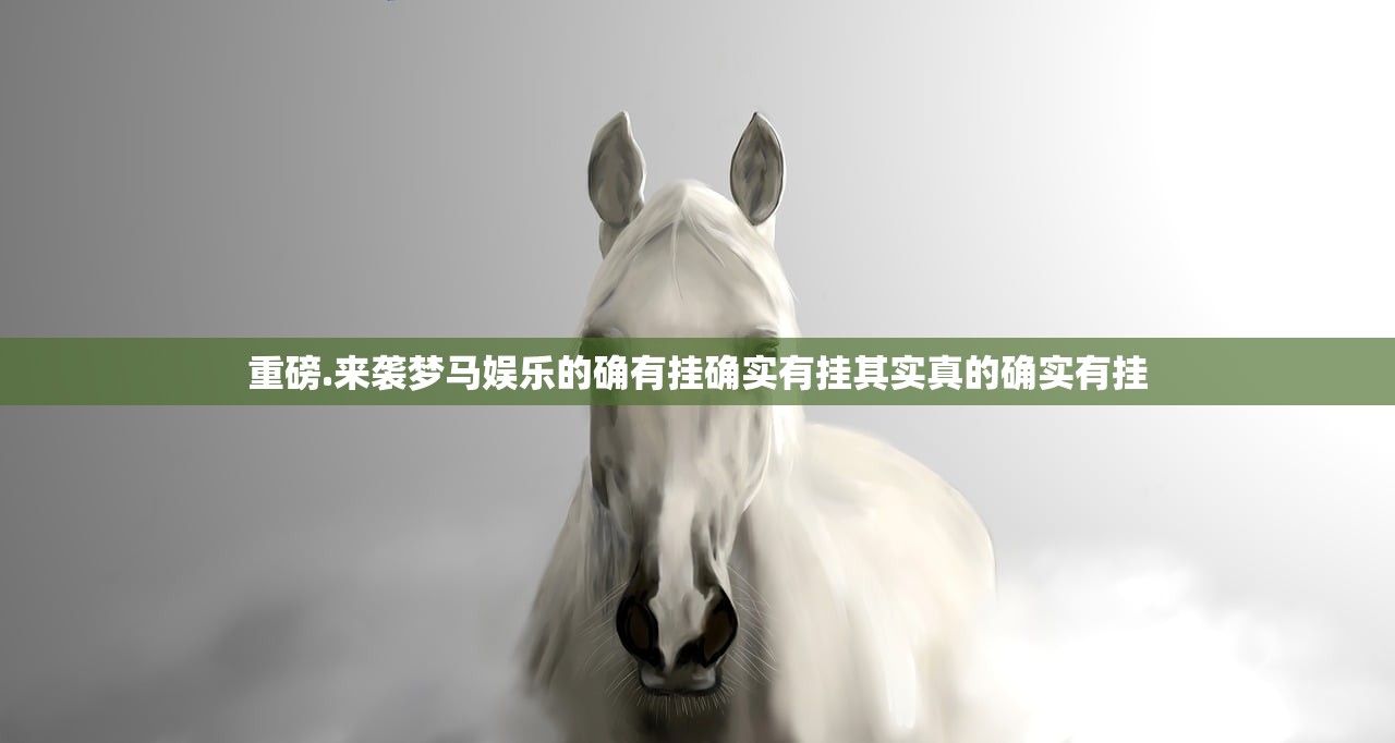 重磅.来袭梦马娱乐的确有挂确实有挂其实真的确实有挂