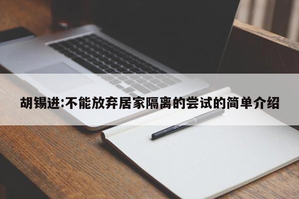 胡锡进:不能放弃居家隔离的尝试的简单介绍