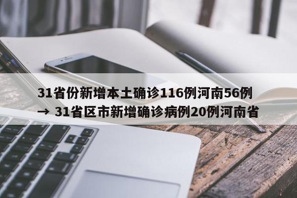 31省份新增本土确诊116例河南56例 → 31省区市新增确诊病例20例河南省