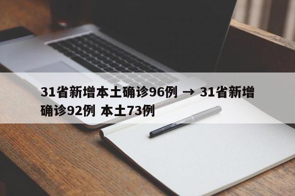 31省新增本土确诊96例 → 31省新增确诊92例 本土73例